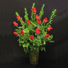 18 Roses Vased